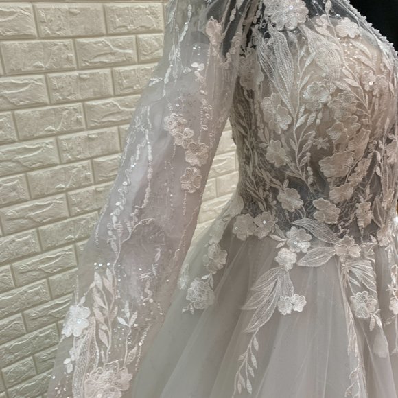 Madison James Style #MJ617 Long Sleeve Wedding Gown - Picture 9 of 12